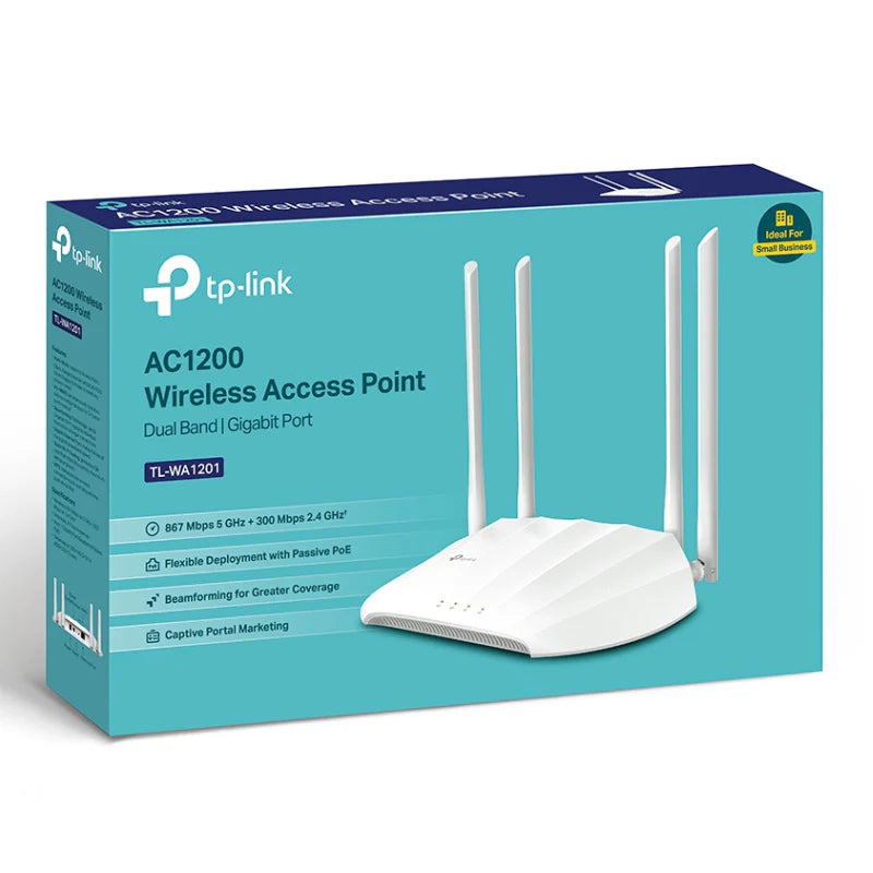 TP-Link AC1200 Wireless Access Point-5GHz (867 Mbps)Gigabit LAN(TL-WA1201) TP-Link AC1200 Wireless Access Point-5GHz (867 Mbps)Gigabit LAN(TL-WA1201)